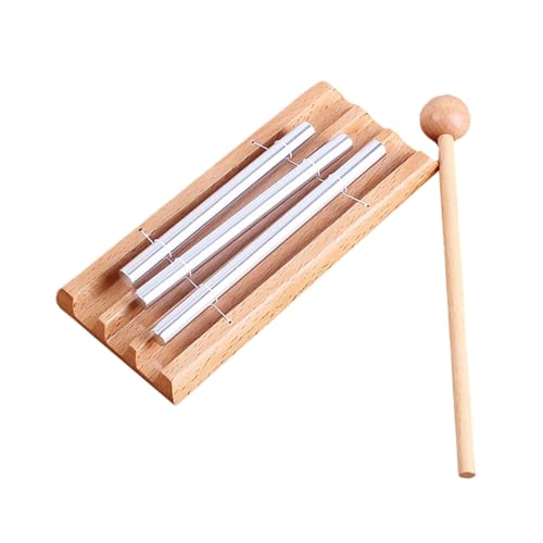 CORHAD Windspiele Schlaginstrument Xylophon für Kinder kinderinstrumente Kinder musikinstrumente xylofon pädagogisches Glockenspiel für Kinder Yoga-Energie-Glockenspiel Metall Light Brown von CORHAD