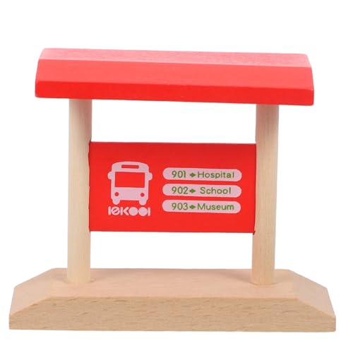 Gleiszubehör Eisenbahnschienen-Szenen-Requisite Kinder-Bahnsteig-Spielzeug Holz Zugbahn Zubehör Kinder Spielzeug Eisenbahn spielzimmer DIY-Bahnsteigmodell hölzerner Bahnsteig rot CORHAD von CORHAD