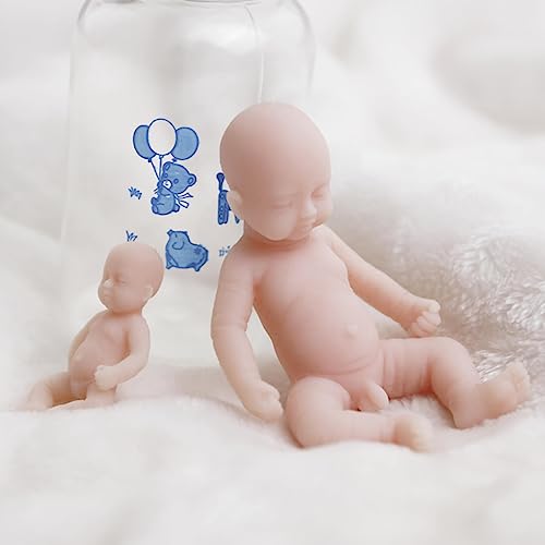 COSDOLL Mini Reborn Puppe Baby - Silikon Ganzkörper Minipuppe, Geschenk für Kinder, Jungen, Mädchen Kinder 3+ (5cm und 10cm) von COSDOLL