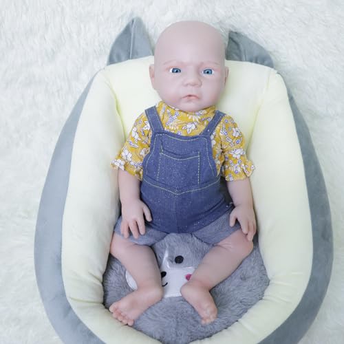 COSDOLL Reborn Puppe Lebensechte Babypuppen - 45cm Reborn Puppen Junge Vollsilikon Lebensecht, Geschenke für 3+ (35cm, Jungen C) von COSDOLL