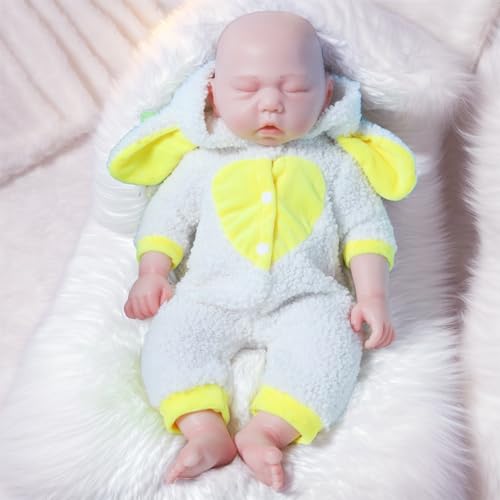 COSDOLL Reborn Puppe Lebensechte Babypuppen - 45cm Reborn Puppen Junge Vollsilikon Lebensecht, Geschenke für 3+ (40cm, Mädchen B) von COSDOLL