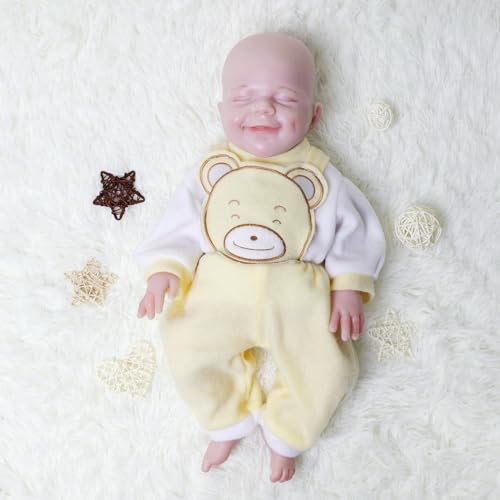 COSDOLL Reborn Baby Vollsilikon Lebensecht - Reborn Baby Junge 45 cm, Geschenk für Kinder, Jungen, Mädchen Kleinkinder ab 3 Jahren von COSDOLL