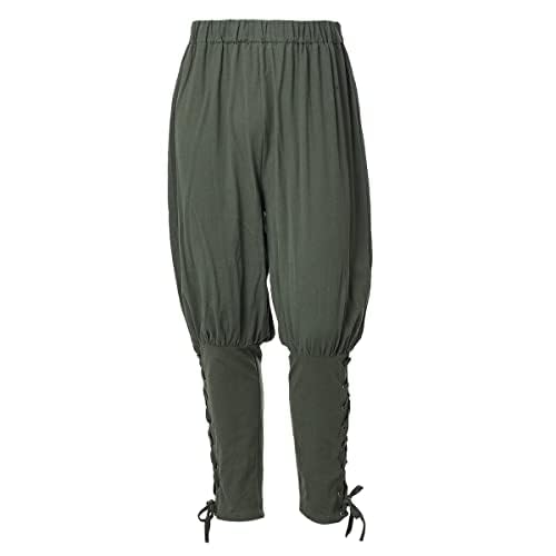 COSDREAMER Herren Mittelalterhose Wikinger Piraten Kostümhose Grau 2XL von COSDREAMER