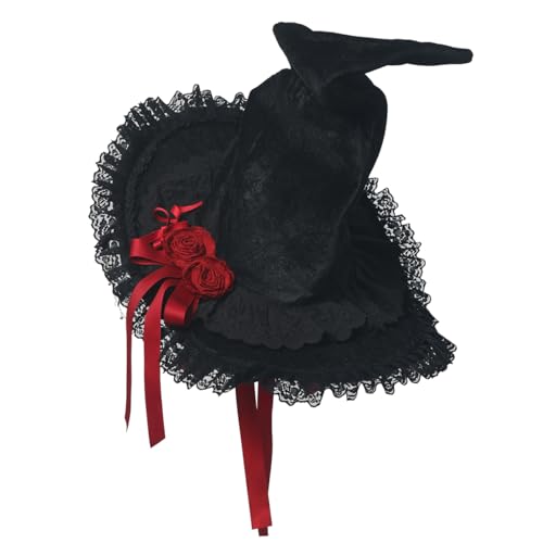 COSDREAMER Hexenhut für Damen, Wolle, Strickmütze für Halloween, Weihnachten, Kostümparty (Q) von COSDREAMER