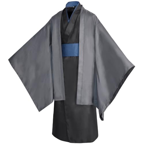 COSDREAMER Japanischer Anime Kimono Cosplay Kostüm Herren Traditionelle Samurai Uniform Halloween Outfits von COSDREAMER