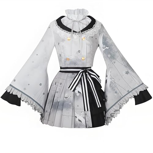 COSDREAMER Japanischer Kimono Anime Cosplay Kostüm Halloween Karneval Bühne Komplettes Set Lolita Verkleidung Outfit von COSDREAMER