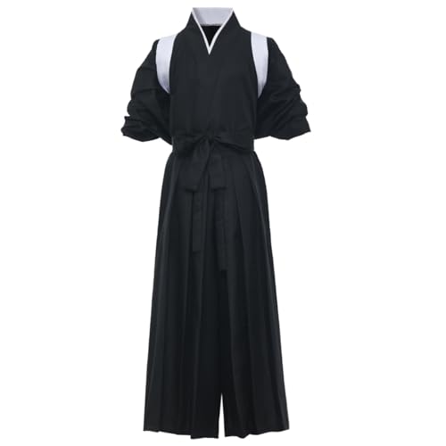 COSDREAMER Japanischer Samurai Kimono für Herren, Hakama-Uniform, traditionelles Aikido Kendo Kampfsport Kostüm (Weiß, XXL) von COSDREAMER