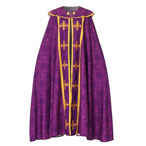 COSDREAMER Unisex Kirche katholische Westments Umhang Umhang Priester Feier Chasuble Masse Vestments Robe, Violett, Medium von COSDREAMER