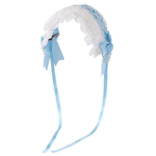 Mädchen Dienstmädchen Cosplay Stirnband Spitze Blume Kopfbedeckung (Himmelblau) von COSDREAMER