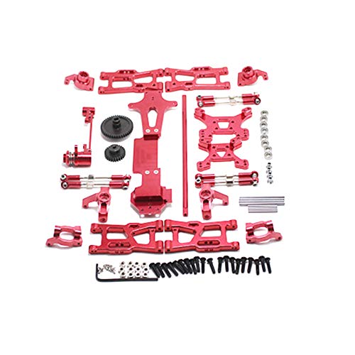 COSINE für 1:14 144001 RC Auto Voll Upgrade Teile Metall C Sitz Lenk Becher Schwinge Zentral Antriebswelle, Rot von COSINE