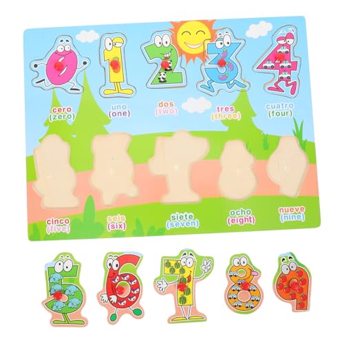 1 Satz Spanisches Puzzle Kinder Spielzeug Kleinkind Spielzeug Puzzlebuch Puzzlematte Spielzeuge Tiere Spielzeug Jigköpfe Kinderspielzeug Alphabettafel Spanisch-lernspielzeug Holz COSMEVIVI von COSMEVIVI