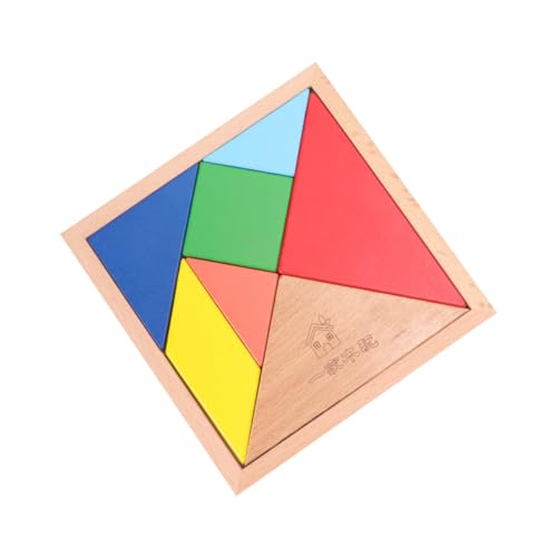 1 Schachtel Tangram Kinder Puzzle rätselbuch Kinder kinderpuzzle holzspielsachen knobeleien für Kinder Puzzle für Kinder rätsel für Kinder laubsägen für Kinder Spielzeug Bambus COSMEVIVI von COSMEVIVI