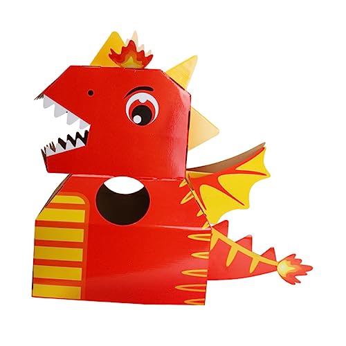 1Stk Dinosaurier-Kopf karton Kleidung selber Machen Kostüme für Kinder kinderkostüme Dinosaurier kinderspielzeug Dinosaurier kreativer tragbarer DIY-Karton DIY Dinosaurier karton COSMEVIVI von COSMEVIVI