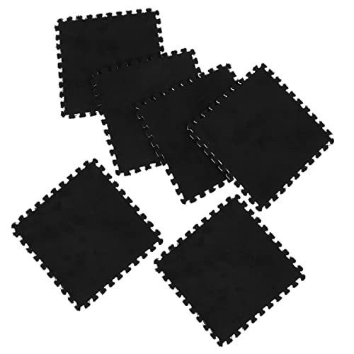 6St Puzzle-Matte turnmatten Gymnastics Matte Yoga-Matte mats Puzzle-Teppiche quadratische Bodenmatte Puzzlematte Outdoor Teppich austauschbare Spielmatten Bodenzubehör Eva Black COSMEVIVI von COSMEVIVI