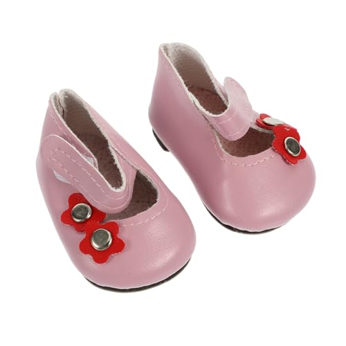 COSMEVIVI 1 Paar Puppenschuhe für Mädchen Puppe dekorative Schuhe Puppe verkleiden Sich Schuhe -Zoll Puppen Schuhe Doll Dekoration Kinder Minischuhe Spielzeug Mini-Hausschuhe-Ornamente Rosa von COSMEVIVI