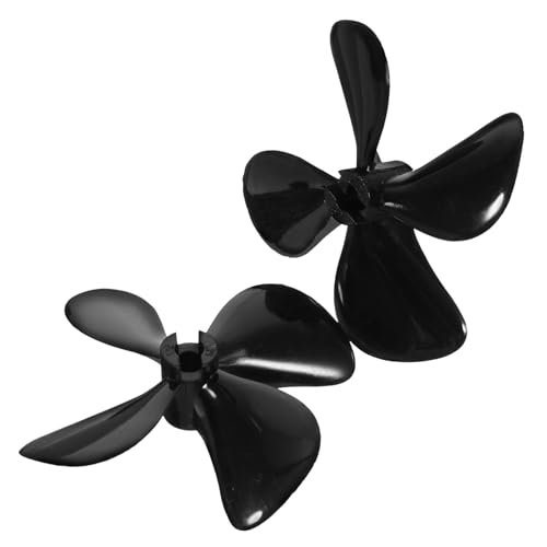 COSMEVIVI 1 Paar Vierblattpropeller 4-Propeller Rc-bootsteile Und Zubehör Rc-Propeller Ferngesteuertes Boot Zubehör Für Rc-Boote Bootspropeller Seilwerfer-Propeller Rc-kajak-Teil STK Black von COSMEVIVI