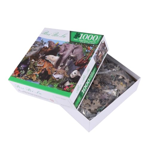 COSMEVIVI 1 Satz 1000 Stück Puzzle spaß The Animal einschlaflicht geschebke The Gabe knobelei The Forest Sauf rätselpuzzel animanimals bescherung rätseln Rätsel von COSMEVIVI