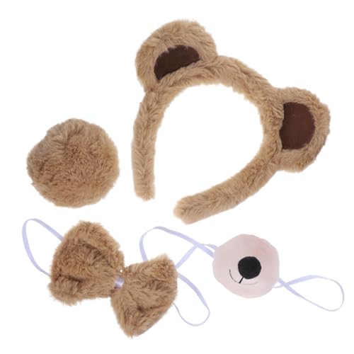 COSMEVIVI 1 Satz Bärenohren-stirnband Cosplay Bärenkostüm Tierisches Bärenkostüm Verkleiden Sie Tierohren-stirnband Bärenkostümzubehör Cosplay-stirnband Zubehör Für Tierkostüme Plastik Khaki von COSMEVIVI