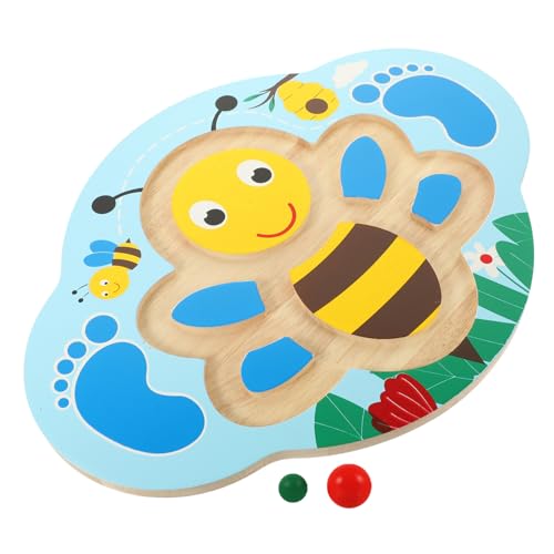 COSMEVIVI 1 Satz Balanceboard Für Kinder Wackelscheibe Stabilität Wackelkissen Ausgleichsplatte Übungsscheibe Stehende Schreibtischunterlagen Gleichgewichtstrainingsspielzeug Wippe Holz von COSMEVIVI