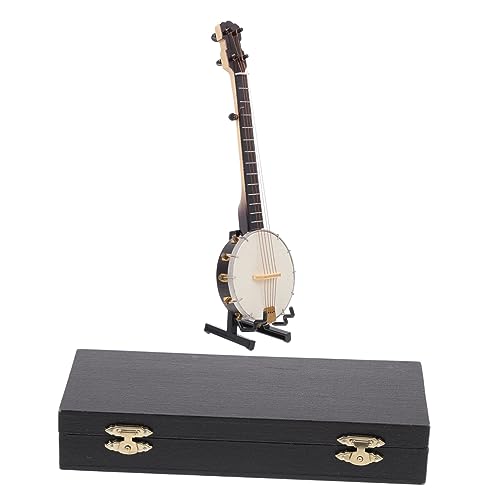 COSMEVIVI 1 Satz Banjo-Modell Musikinstrumentenmodell Kinder Mini-Banjo-Instrument wohnungseinrichtung wohnungsdeko praktische Miniatur-Banjo-Verzierung Banjo-Dekoration Körper (Holz) von COSMEVIVI