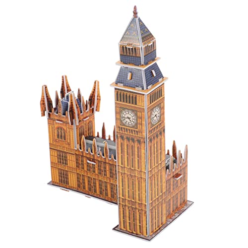 COSMEVIVI 1 Satz Big Ben-Puzzle Große Puzzles Rätsel Für Kinder Architekturrätsel Denksportaufgaben Kinderpuzzle 3D-Puzzles Für Erwachsene Berühmtes Baupuzzle 3D-rätsel Puzzle Bauen Papier von COSMEVIVI