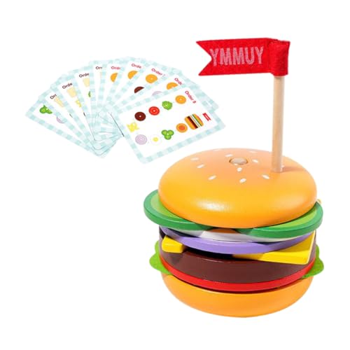 COSMEVIVI 1 Satz Burger-Spielzeug küchenspielzeug für Kinder Kitchen Toys for Kinder holzspielzeug Kinder spielsachen für Kinder Kinderbedarf Desktop-Stapelspielzeug Papier von COSMEVIVI