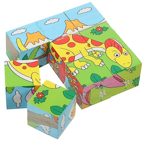 COSMEVIVI 1 Satz Cartoon-Holzpuzzle Kinder Puzzle rätselbuch Kinder Kleinkinder Spielzeug Pädagogisches Lernspielzeug Blockpuzzle für Kinder Lernpuzzlespielzeug Kleinkindspielzeug hölzern von COSMEVIVI