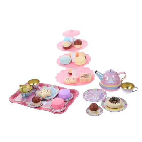 COSMEVIVI 1 Satz Cartoon Zinn Tee Set Spielzeug Simulation Tee Set Für Kinder Dekorative Tee Party Requisite Ideales Für Kleine Teeliebhaber Inklusive Teetasse Und Zubehör von COSMEVIVI