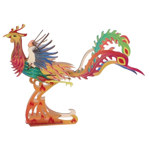 COSMEVIVI 1 Satz Dreidimensionales Phoenix-Puzzle Vogel-Tier-Puzzle Aus Holz Kinderpuzzle Im Chinesischen Stil Montagetiermodell 3D-holzpuzzle 3D-Puzzles Aus Holz Für Hölzern von COSMEVIVI