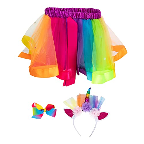 COSMEVIVI 1 Satz Gazeanzug Für Kinder Diademe Für Mädchen Mädchenrock Regenbogen-tutu Für Mädchen Partydekoration Für Mädchen Mädchen-tutu-kleid Tutu-kleid Für Mädchen Plastik Colorful von COSMEVIVI