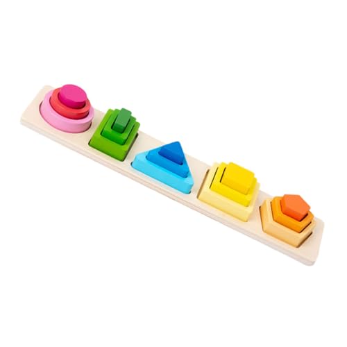 COSMEVIVI 1 Satz Geometrie-Puzzle Jigköpfe Bauklötze Puzzlematte Magnetspielzeug Kinder Spielzeug Magnet Spielzeug Puzzlekarte Spielzeuge Bausteine Kinderspielzeug Spielsachen Holz Colorful von COSMEVIVI