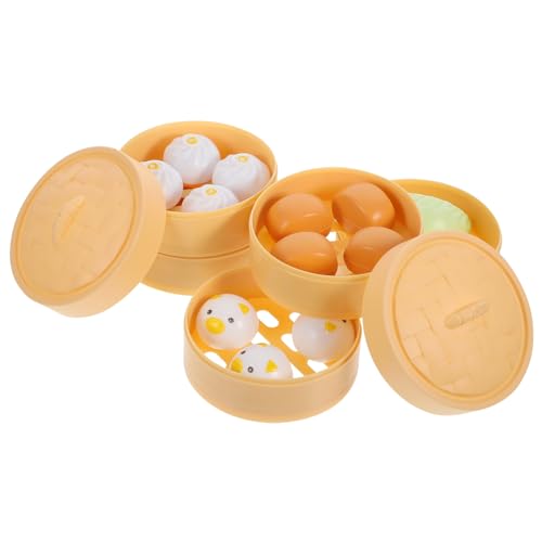 COSMEVIVI 1 Satz Küchenspielzeug Für Kinder Lebensmittel Dampfer Frühstücksspielzeug Vorgeben Chinesisches Frühstücksspielzeug Spielzeug Zum Kochen in Der Küche Gedämpftes Spielzeug Plastik von COSMEVIVI