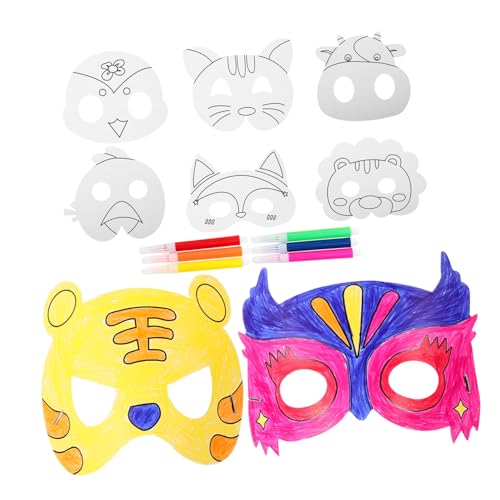 COSMEVIVI 1 Satz Leere Maske ausmalen Masken verkleiden Maskenbau-Kit Maske aus Pappmaché DIY-Graffiti-Masken halloween masken halloweenmaske weiße Halloween-Masken Papier von COSMEVIVI