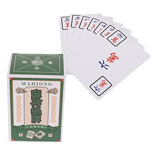 COSMEVIVI 1 Satz Mahjong-Poker Reisespielzeug Mahjong-Karte Für Zu Hause Mikrospielzeug Spielsachen Für Die Reise Mit Mahjong-Karten Chinesische Traditionelle Karten Mini-Spielzeug Papier von COSMEVIVI