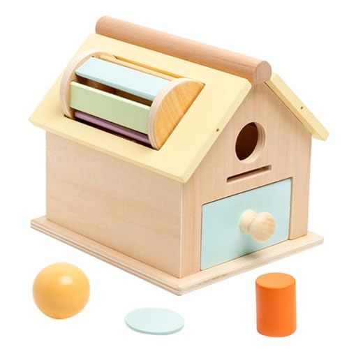 COSMEVIVI 1 Satz Münzbox Kinder spielhaus Playhouse for sensorisches Spielzeug Spielhaus für Kinder holzspielzeug Sinnesspielzeug für Kleinkinder Lernspielzeug aus Holz Kinderspielzeug von COSMEVIVI