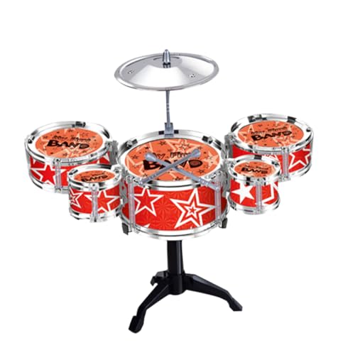 COSMEVIVI 1 Satz Musikspielzeug Schlagzeug Set Drumset Schlagzeug Set Schlagzeug Drumset Trommel für Kindertrommelspielzeug rot von COSMEVIVI