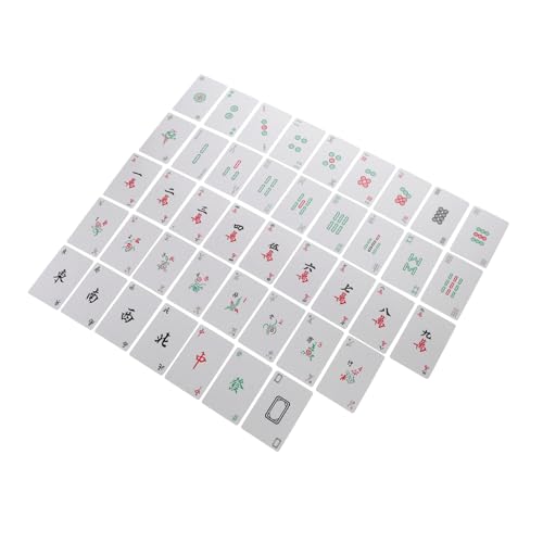 COSMEVIVI 1 Satz Poker Amerikanisches Mahjong-kartenspiel Wasserdichtes Spielkartendeck Reise-Mahjong-Karte Chinesische Spielkarten Chinesisches Kartenspiel Chinesische Mahjong-Spielkarte von COSMEVIVI