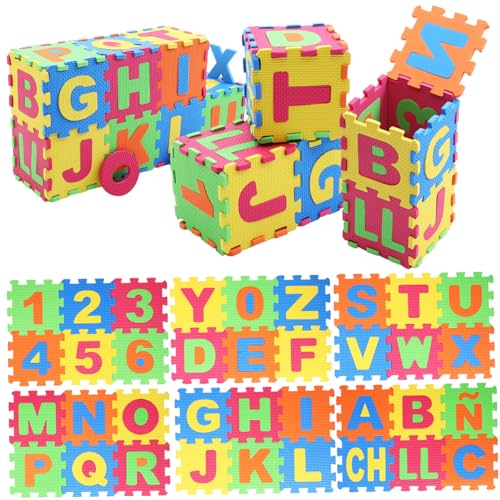 COSMEVIVI 1 Satz Puzzle-bodenmatte Alphabet Schaumstoff-bodenmatte Schaumstofffliesen Schaumstoff-puzzlematte Für Kinder Bodenpuzzle Mit Alphabet Und Zahlen Schaumfliesen Für Fußböden Eva von COSMEVIVI