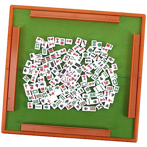 COSMEVIVI 1 Satz Reise Freizeit Mahjong Mahjong-Matte Chinesische Version Mahjong Reise-Mahjong Mahjong-Spiel Kollege famaliguy Spielzeug tragbares Mahjong-Kit entspannendes Mahjong-Kit Abs von COSMEVIVI