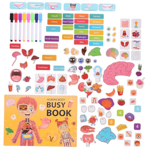 COSMEVIVI 1 Satz Ruhiges Buch Zur Früherziehung Kinderzimmerdekoration Spielzeug Für Kleinkinder Kinder Aufkleber Kleinkindspielzeug Themen-stickerbuch Aufkleberbuch Für Kinderzimmer Papier von COSMEVIVI