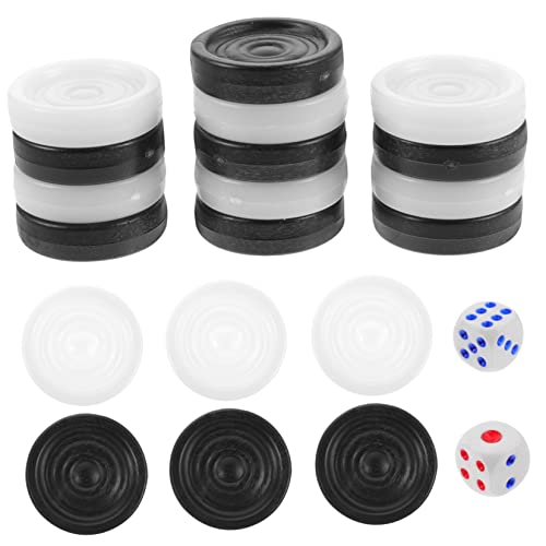 COSMEVIVI 1 Satz Schachfiguren bauernopfer brettspiele Backgammon Zubehör Gry planszowe brettspiel zubehör Backgammon-Brett stapelbar Backgammon-Spielzubehör Kunststoff-Checker Plastik von COSMEVIVI