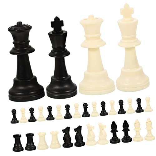 COSMEVIVI 1 Satz Schachfiguren p.p. Schach Schachbrett Schach Schachuhr Denksport-Spiel Schach für Brettspiel Chess Pieces Schach zubehör Schachbrett Zubehör Schach aus Plastik Schach Ersatz von COSMEVIVI