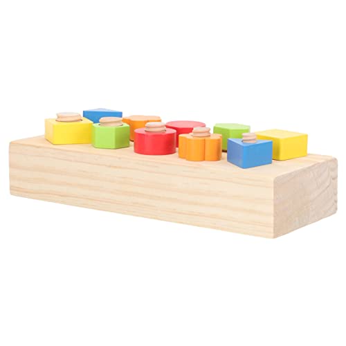 COSMEVIVI 1 Set Bunte Holzschraubenspielzeuge Frühes Lernspielzeug Für Schrauben Und Muttern Für Die Farb Und Formenerkennung Montessori Motorikspielzeug Ab 1 Jahr von COSMEVIVI