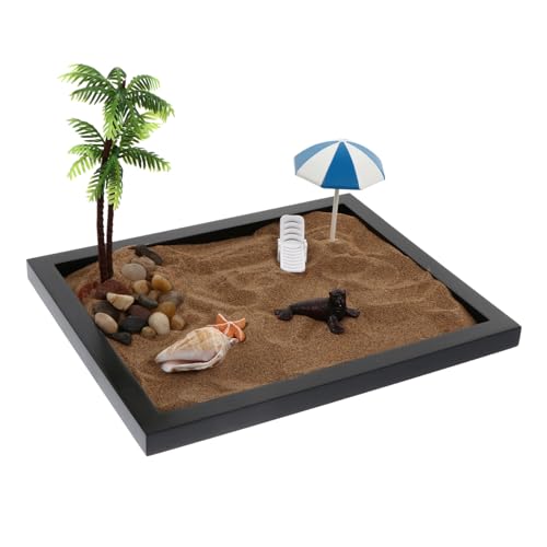 COSMEVIVI 1 Satz Seelöwen-Strand-sandtisch Szene Dekor Ocean Garden Miniaturlandschaft Ocean Sea Life Mini-sandkasten Sandkastenspielzeug Zum Spielen Am Strand Sandlandschaft Plastik von COSMEVIVI