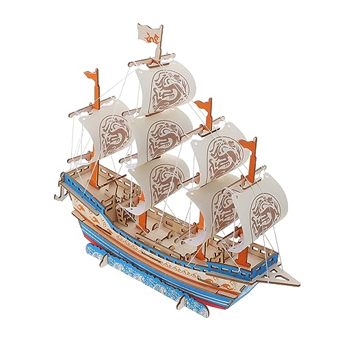 COSMEVIVI 1 Satz Segelmodell segelboot Modell -Puzzle nautisches Schiffsmodell - Rätsel für inneneinrichtung Home Decor Spielzeug Modellschiff Hobby-Kits für Erwachsene Holz von COSMEVIVI