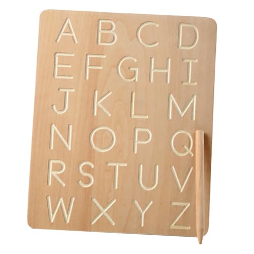 COSMEVIVI 1 Satz Übungsbrett Kinderspielzeug Schreibübungstafel Brief-Lehrtafel Lernkarten für Kinder Spielzeug für Kinder Toys Alphabet-Lernspielzeug Zeichenbrett für Kinder Holz von COSMEVIVI