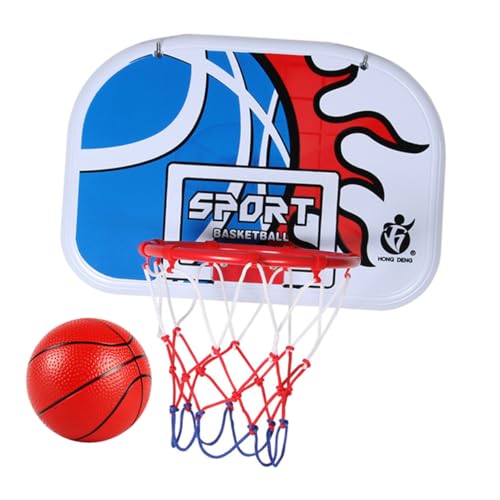 COSMEVIVI 1 Satz Wandhängender Basketballständer Basketballkörbe Drinnen Badezimmer-basketballkorb Mini-basketballkorb Basketball Im Freien Tür-Mini-Reifen Hängendes Basketballbrett Blue von COSMEVIVI