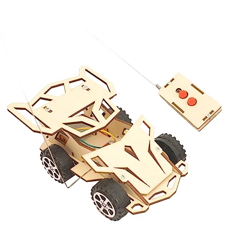 COSMEVIVI 1 Satz selber Bauen Stammbausatz RC-Rennwagen DIY Stammspielzeug Montagefahrzeug - Holzspielzeug - DIY Spielzeug lauflernwagen Antriebsräder Spielzeug von COSMEVIVI