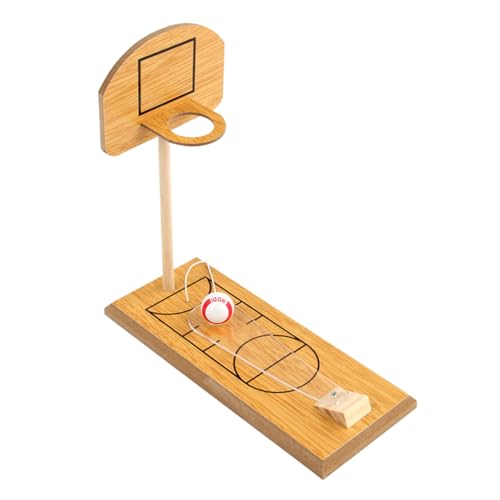 COSMEVIVI Mini-Basketball für Jungen und Mädchen Tisch-Basketballspiel Holz-Wurfmaschine Finger-Basketballkorb Lernspielzeug für Handstärke und Kreativität von COSMEVIVI