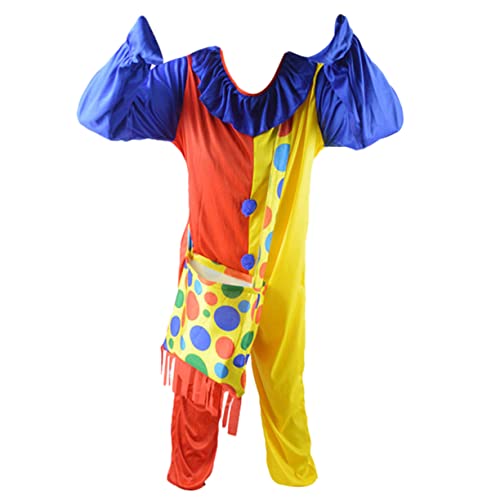 COSMEVIVI 1 Set Clown Kostüm Für Erwachsene Clown Requisiten Clown Overall Performance Kostüm Für Erwachsene Clown Kostüm Für Herren Clown Halloween Kostüme Cosplay Kostüm Clown von COSMEVIVI